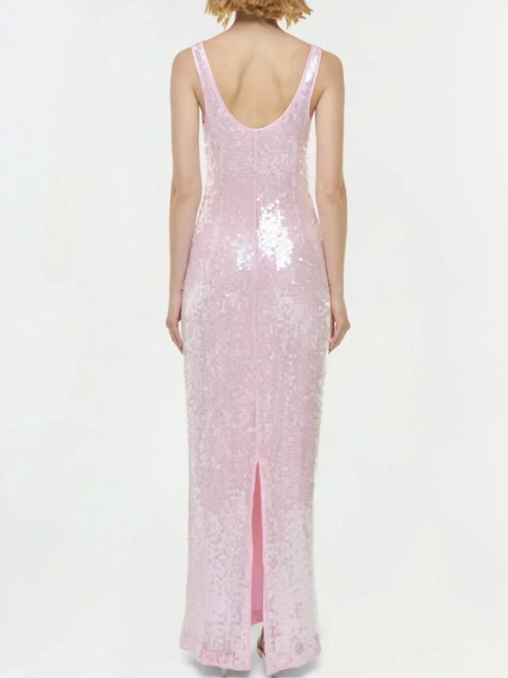 NWT Simkhai Bex Tank Maxi Dress Gown Tulip Pink Sz0 Sequin Gown Cocktail Party - Picture 2 of 7